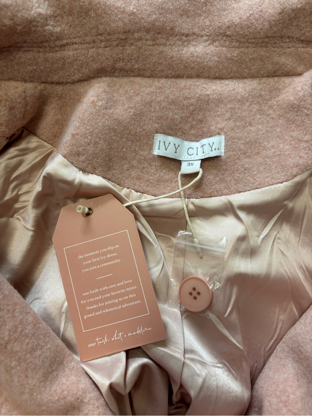NWT Blush Pink Peacoat - Picture 4 of 5